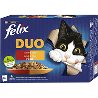 Felix Fantastic DUO kapsičky pre mačky, výber v želé 12× 85 g