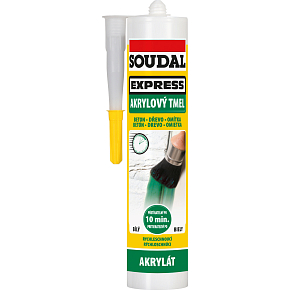 Soudal Express akrylový tmel, pretrebiteľný, biely, 300 ml