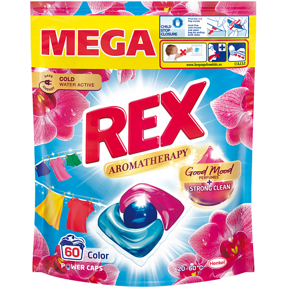 REX prací kapsle Aromatherapy Orchid Color 60 praní, 720g