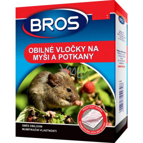 Bros Obilné vločky proti myšiam, potkanom a potkanom 50 g