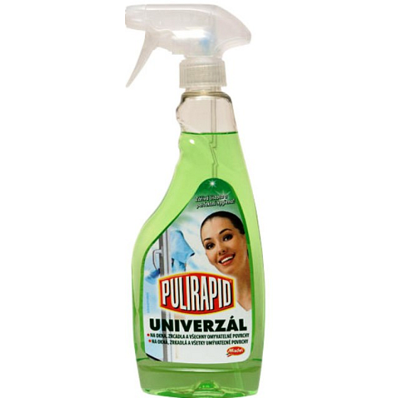 Pulirapid Univerzál univerzálny čistič čistič okien, zrkadiel rozprašovač 500 ml
