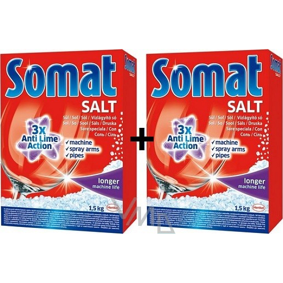 Somat soľ do umývačky riadu 2 x 1,5 kg