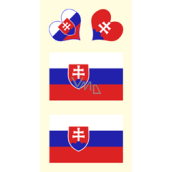 Arch Tetovacie obtlačky na tvár i telo Slovensko vlajka 3 motív