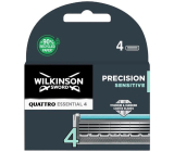 Wilkinson Sword Quattro Titanium Sensitive náhradné hlavice 4 kusy