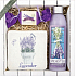 Bohemia Gifts Lavender La Provence sprchový gél 200 ml + ručne vyrábané mydlo 30 g + dekoračné Kachlík s potlačou 10 x 10 cm, kozmetická sada