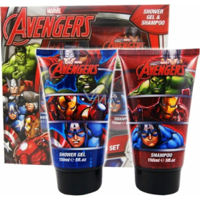 Marvel Avengers šampón na vlasy 150 ml + sprchový gél 150 ml, kozmetická súprava pre deti