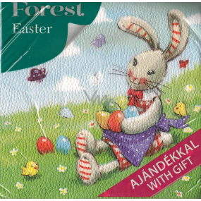 Forest Papierové obrúsky 1 vrstvové 33 x 33 cm 20 kusov Velikonočví Zajačik a vajíčka