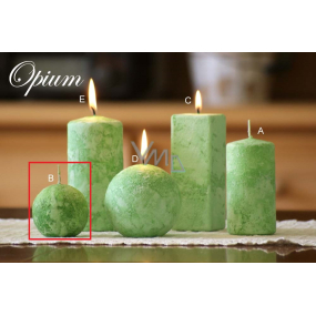 Lima Mramor Opium vonná sviečka zelená guľa 60 mm 1 kus