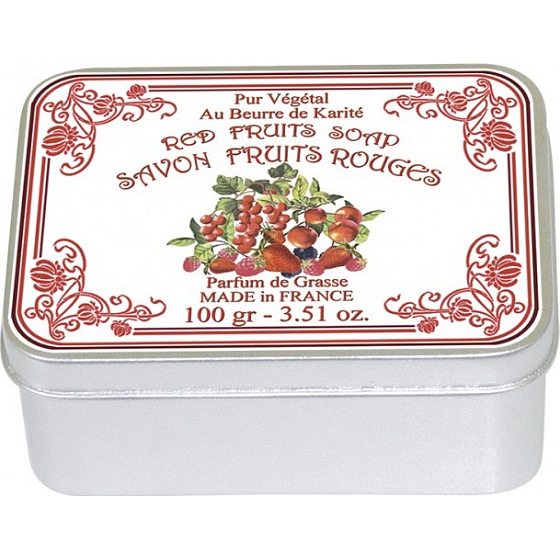 Le Blanc Fruits Rouges - Červené ovocie prírodné mydlo tuhé v krabičke 100 g