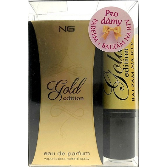 Moje Gold Edition toaletná voda pre ženy 15 ml + balzam na pery 3,8 g, darčeková sada č. 40