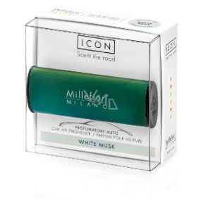 Millefiori Milano Icon White Musk - Biele pižmo vôňa do auta Classic zelená vonia až 2 mesiace 47 g
