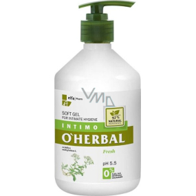 O Herbal Fresh Rebríček obyčajný jemný gél na intímnu hygienu 500 ml