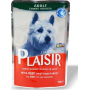 Plaisir Dog hovädzie kúsky so zeleninou kompletné krmivo pre dospelé psy kapsička 100 g