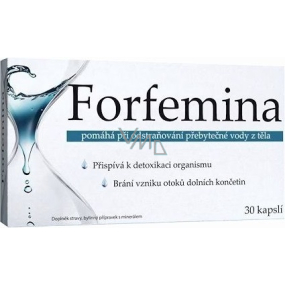 Forfemina Doplnok stravy pomáha pri odstraňovaní prebytočnej vody z tela 30 tabliet