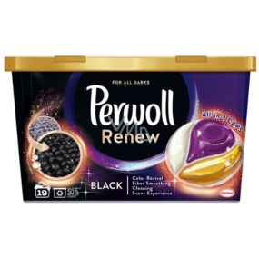 Perwoll Renew & Care Caps čierne kapsuly na pranie 19 dávok 275,5 g