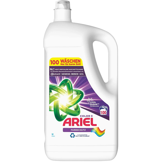 Ariel Color+ tekutý prací gél na farebné oblečenie 100 dávok 5 l