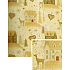 Nekupto Vianočný baliaci papier na darčeky 70 x 150 cm Biely, zlaté stromčeky a domčeky