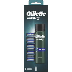 Gél na holenie Gillette Mach3 Extra Comfort 200 ml + 8 náhradných hlavíc pre mužov