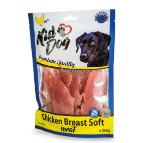 KidDog Kuracie prsia, mäkké mäso Kuracie prsia, mäkké mäso, mäsová pochúťka pre psy 250 g