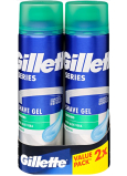 Gillette Series Sensitive Aloe Vera gél na holenie pre mužov 2 x 200 ml, duopack