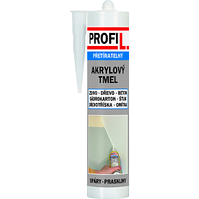 Profil akrylový tmel, pretriteľa, biely, 310 ml