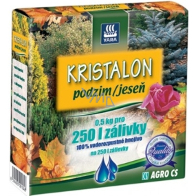 Agro Kristalon Jeseň vodorozpustnej univerzálne hnojivo 0,5 kg pre 250 l zálievky