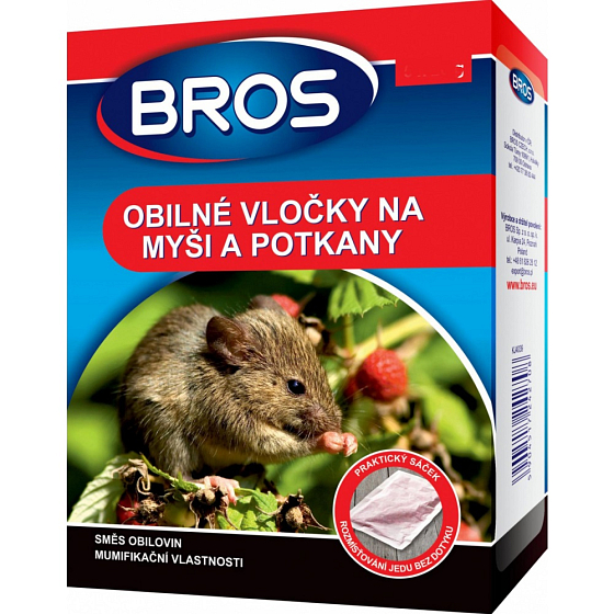 Bros Obilné vločky proti proti myšiam, potkanom a potkanom 250 g