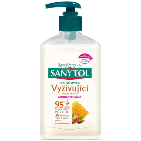 Sanytol Vyživujúce Mandľové mlieko & Materská kašička dezinfekčné mydlo, 250 ml s dávkovačom