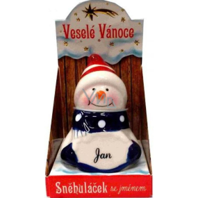 Nekupto Snehuliačik s menom Ján Vianočné dekorácie rozmer 8 cm