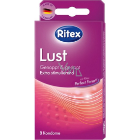Ritex Lust kondóm vrúbkovaný 8 kusov