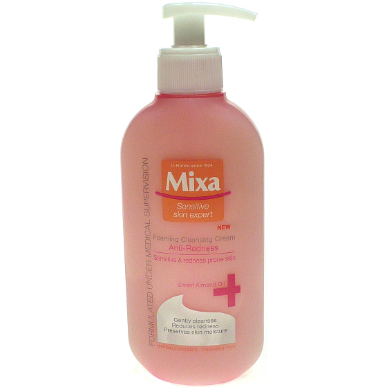 Mixa Anti-Redness jemný čistiaci penový gél pre citlivú pleť 200 ml