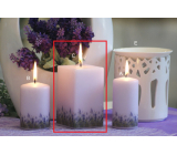 Lima Lavender vonná sviečka svetlo fialová hranol 65 x 120 mm 1 kus