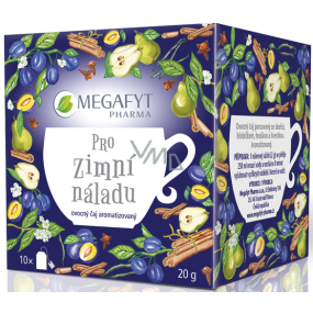 Megafyt Pharma Pre zimné náladu ovocný čaj aromatizovaný, porciovaný, so škoricou, klinčekmi, hruškou, pomarančom a slivkou 20 x 2 g