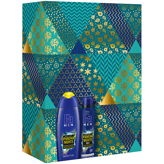 Fa Men Brazilian Vibes Ipanema Nights sprchový gél pre mužov 250 ml + dezodorant sprej pre mužov 150 ml, kozmetická sada