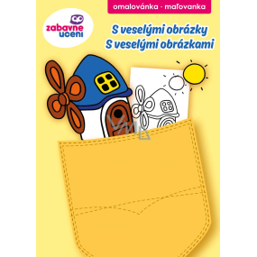Ditipo Omaľovánky do vrecka S veselými obrázkami pre deti 4+ 32 strán A6 105 x 148 mm