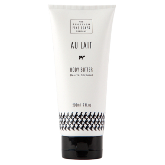 Scottish Fine Soaps Au Lait telové maslo pre všetky typy pokožky, v tube 200 ml