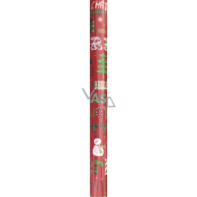 Zowie Darčekový baliaci papier 70 x 500 cm Vianočný červený s nápisom Merry Christmas