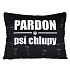 Albi Humorný vankúš veľký Pardon, psie chlpy 36 cm x 30 cm