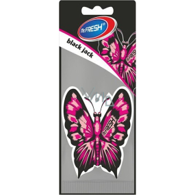 Mister Fresh Car Parfume Motýľ Black Jack osviežovač vzduchu závesný 7,5 g
