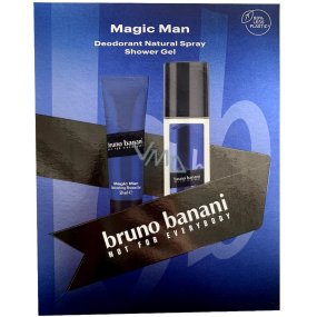 Bruno Banani Magic parfumovaný dezodorant sklo pre mužov 75 ml + sprchový gél 50 ml, darčeková sada pre mužov