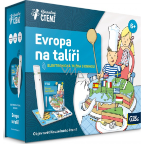 Elektronická ceruzka Albi Magic Reading 2.0 + interaktívna hovoriaca kniha Európa na tanieri, vek 6+