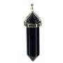 Obsidiánové kyvadlo šesťuholník prívesok prírodný kameň 41 x 13 mm, záchranný kameň