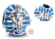 Prívesok Striebro 925 Egypt Faraón, korálik na cestovnom náramku