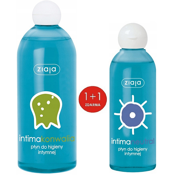 Ziaja Intima Lily of the valley intimate hygiene gel 500 ml + Neutral intimate hygiene gel 200 ml, duopack