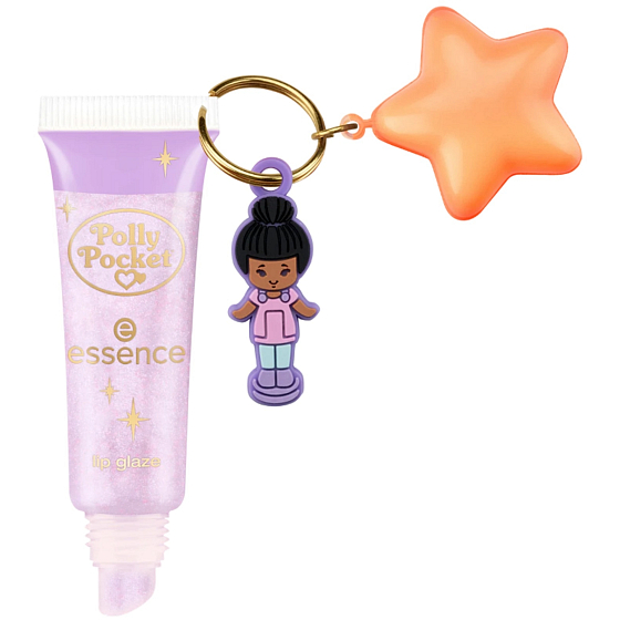 Essence Polly Pocket lesk na rty 03 Polly2K, 10 ml, lesklý kosmetický přípravek na rty
