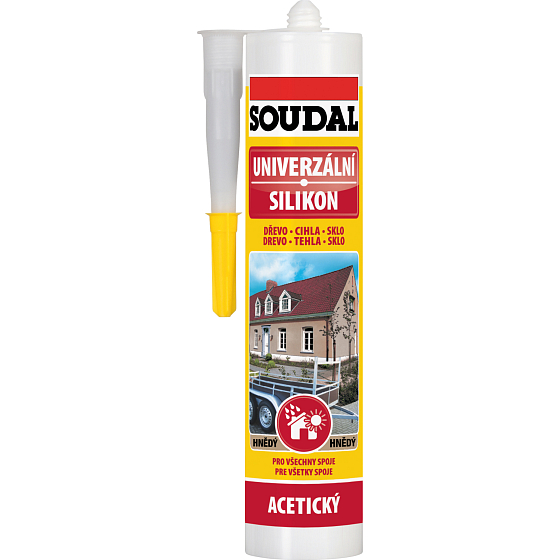 Soudal univerzálny silikón, hnedý, 280 ml