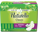 Naturella Classic Maxi hygienické vložky s vôňou harmančeka a krídelkami 16 kusov