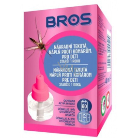 Bros Odparovač proti komárom náhradná náplň pre deti 40 ml