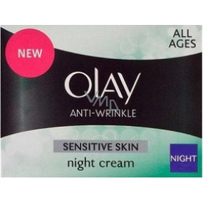 Olay Anti-Wrinkle Sensitive Skin nočný krém 50 ml