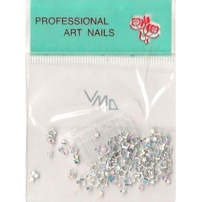 Professional Art Nails ozdoby na nechty Hviezdičky strieborné 1 balenie